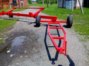 тележка двухосная для жатки